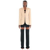 Veste en laine à forme sablier iconique - Beige