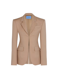 Veste en laine à forme sablier iconique - Beige