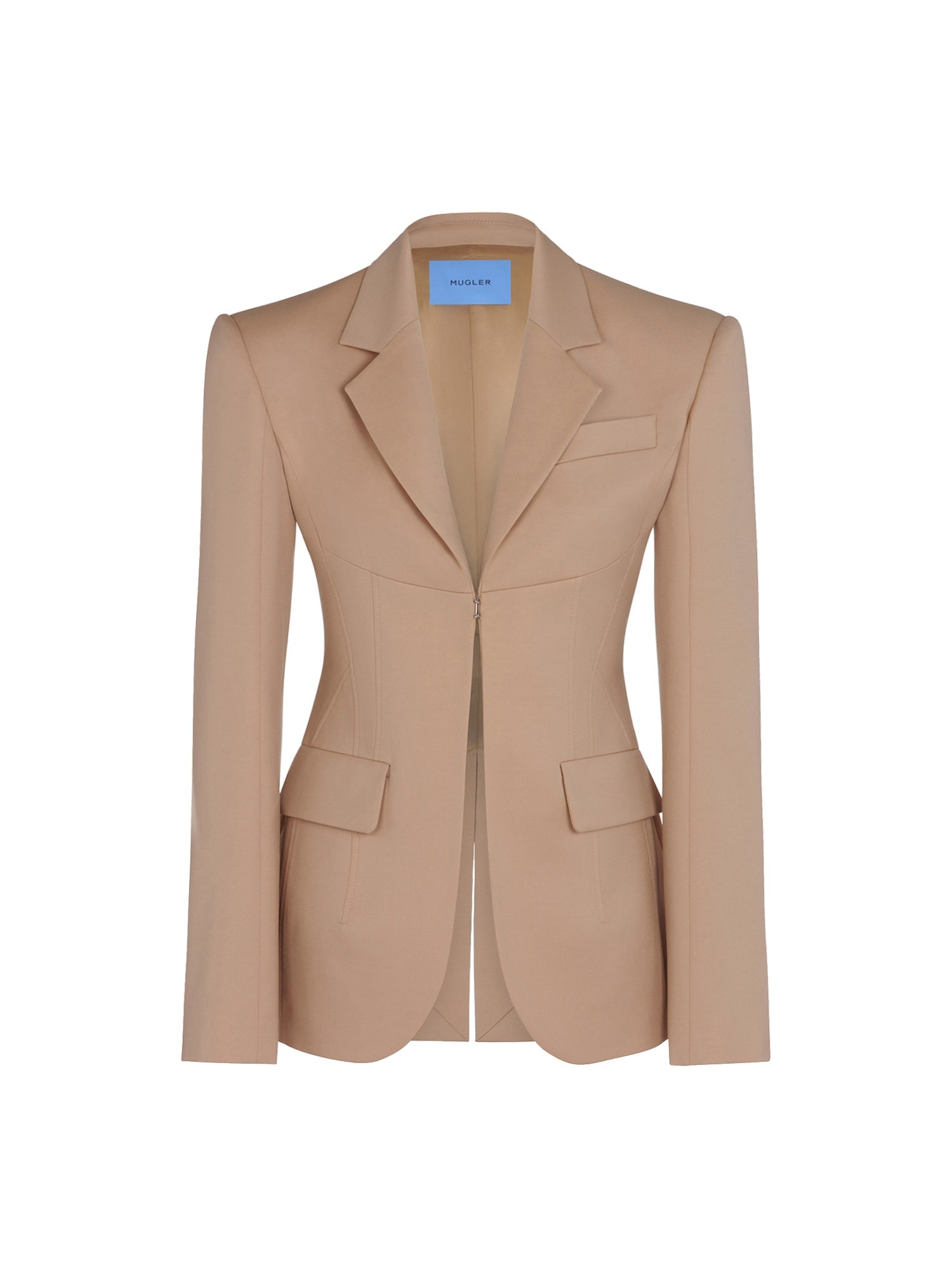 Veste en laine à forme sablier iconique - Beige