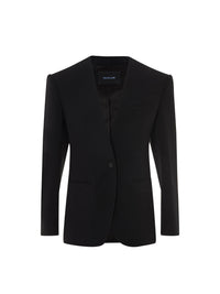 Veste de costume oversize en laine - Noir
