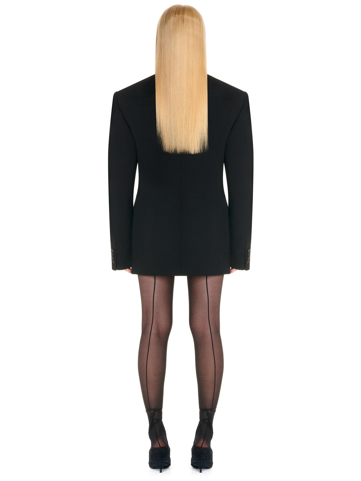 Veste de costume oversize en laine - Noir