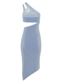 Robe en maille à une épaule - Pale Blue
