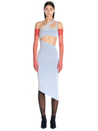 Robe en maille à une épaule - Pale Blue