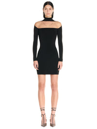 Robe en maille illusion - Noir