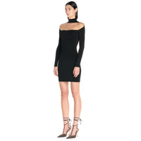 Robe en maille illusion - Noir