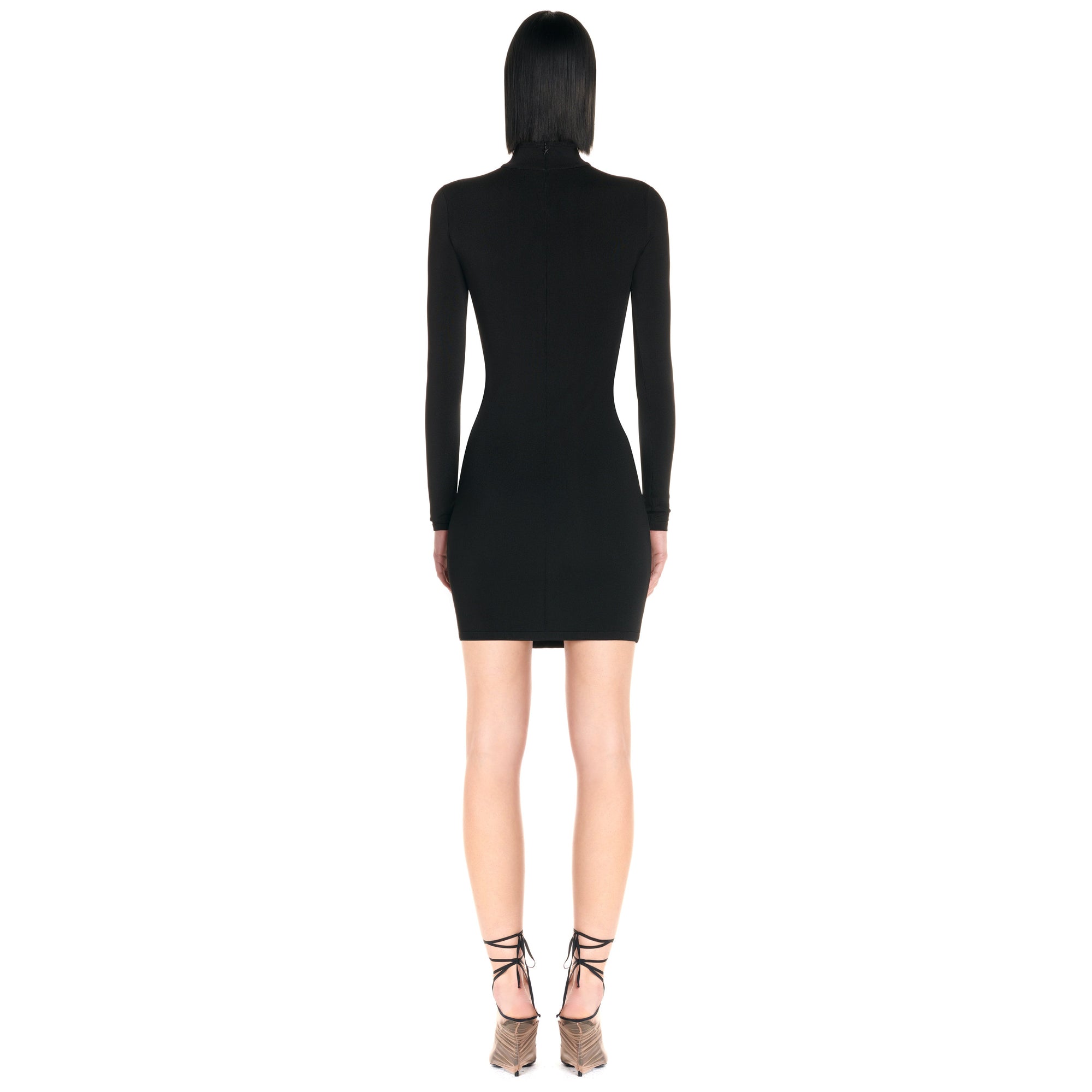 Robe en maille illusion - Noir