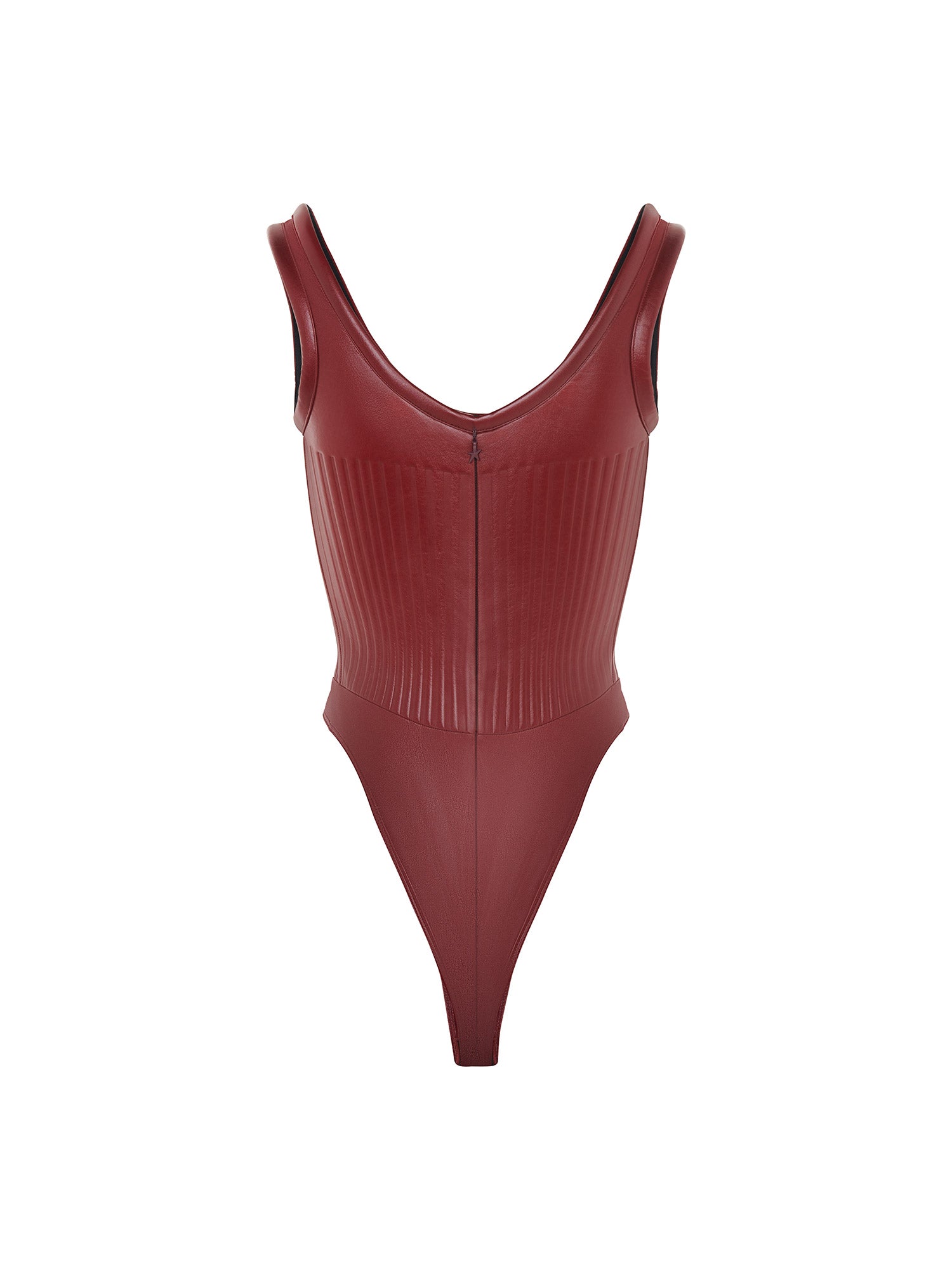 Body en jersey gaufré brillant - Dark Cherry