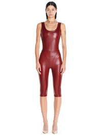 Body en jersey gaufré brillant - Dark Cherry