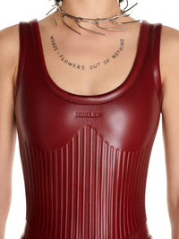 Body en jersey gaufré brillant - Dark Cherry
