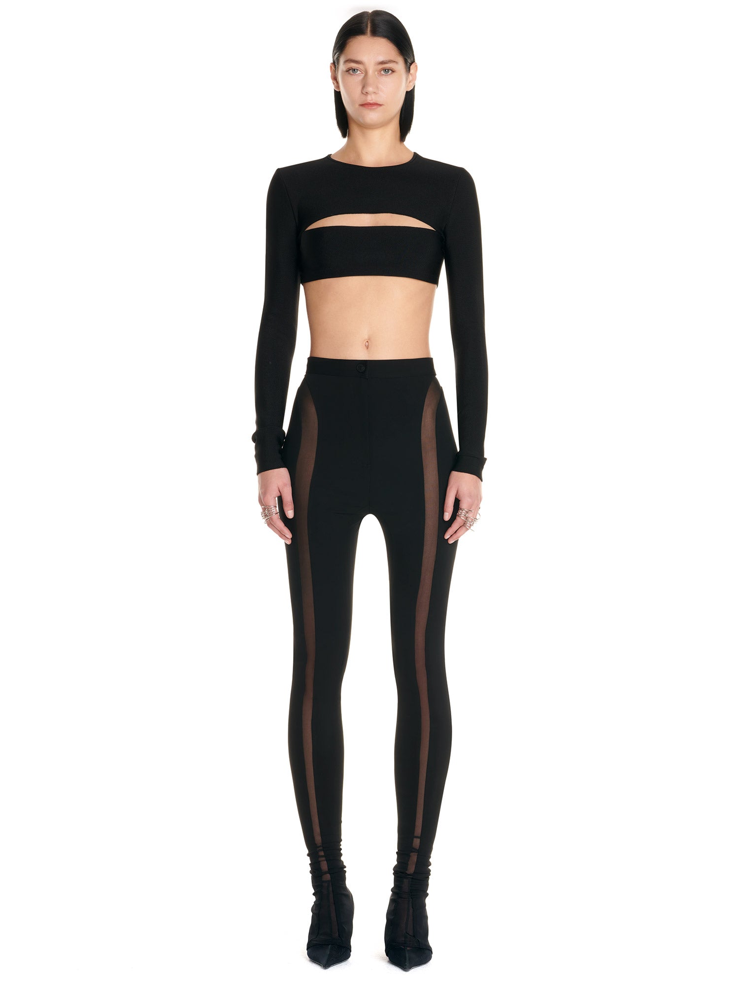 Legging illusion évasé - Noir