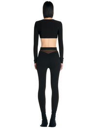Legging illusion évasé - Noir