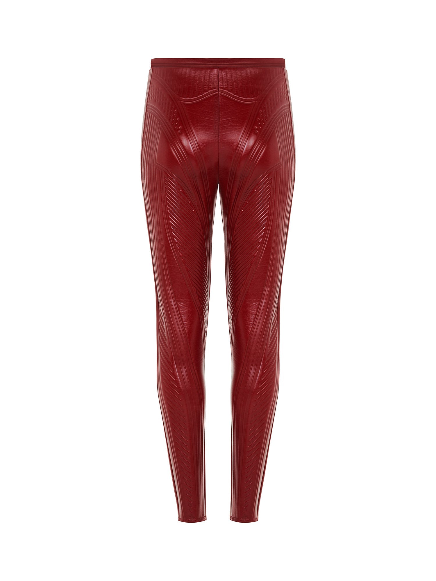 Leggings en jersey gaufré irisé - Dark Cherry