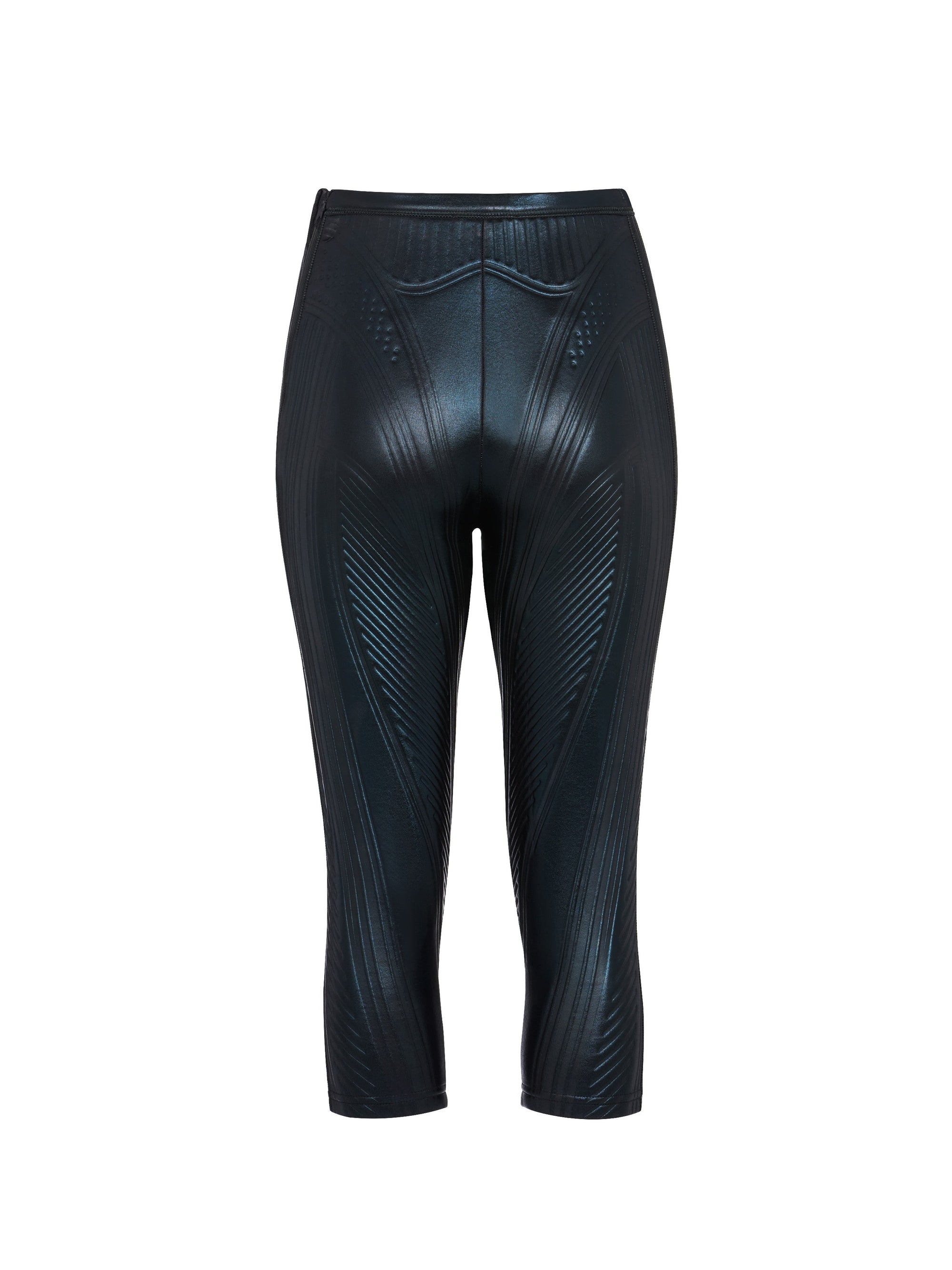 Cyclistes en jersey embossé brillant - Noir