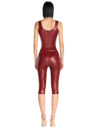 Cyclistes en jersey embossé brillant - Dark Cherry