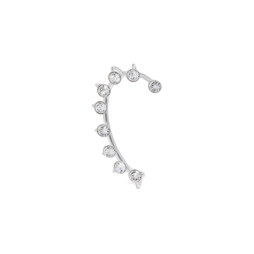 Mono boucle d'oreille précieuse - Crystal & Palladium