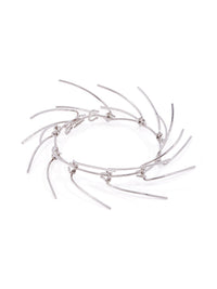 Grand collier à pointes articulées - Palladium
