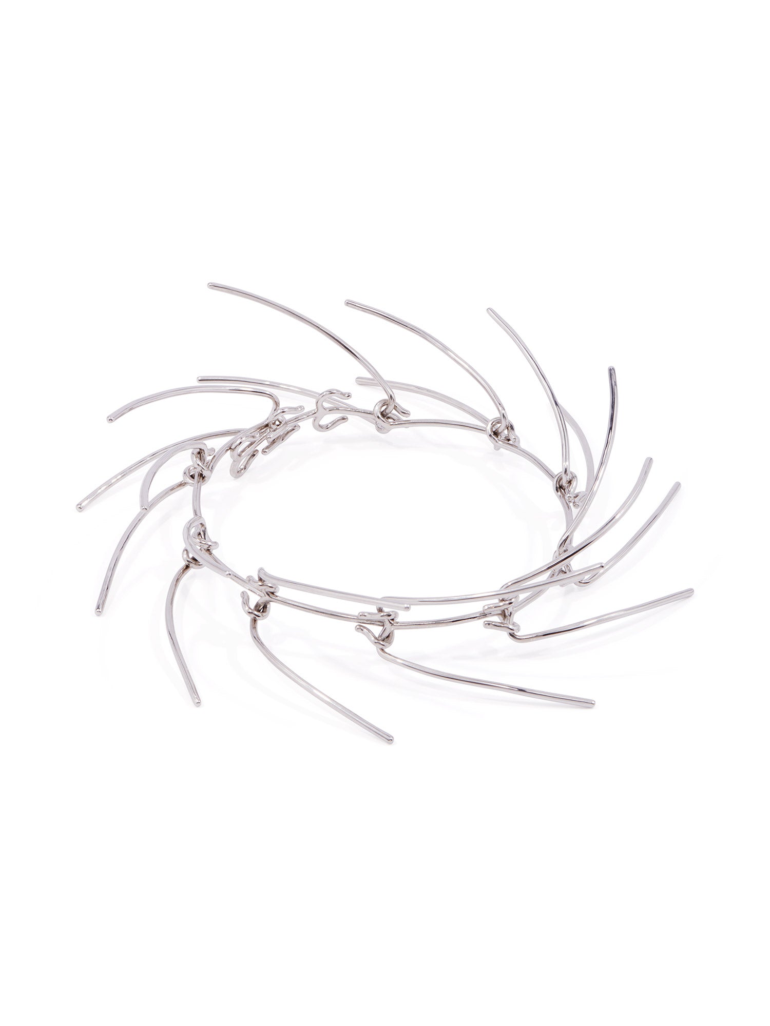 Grand collier à pointes articulées - Palladium