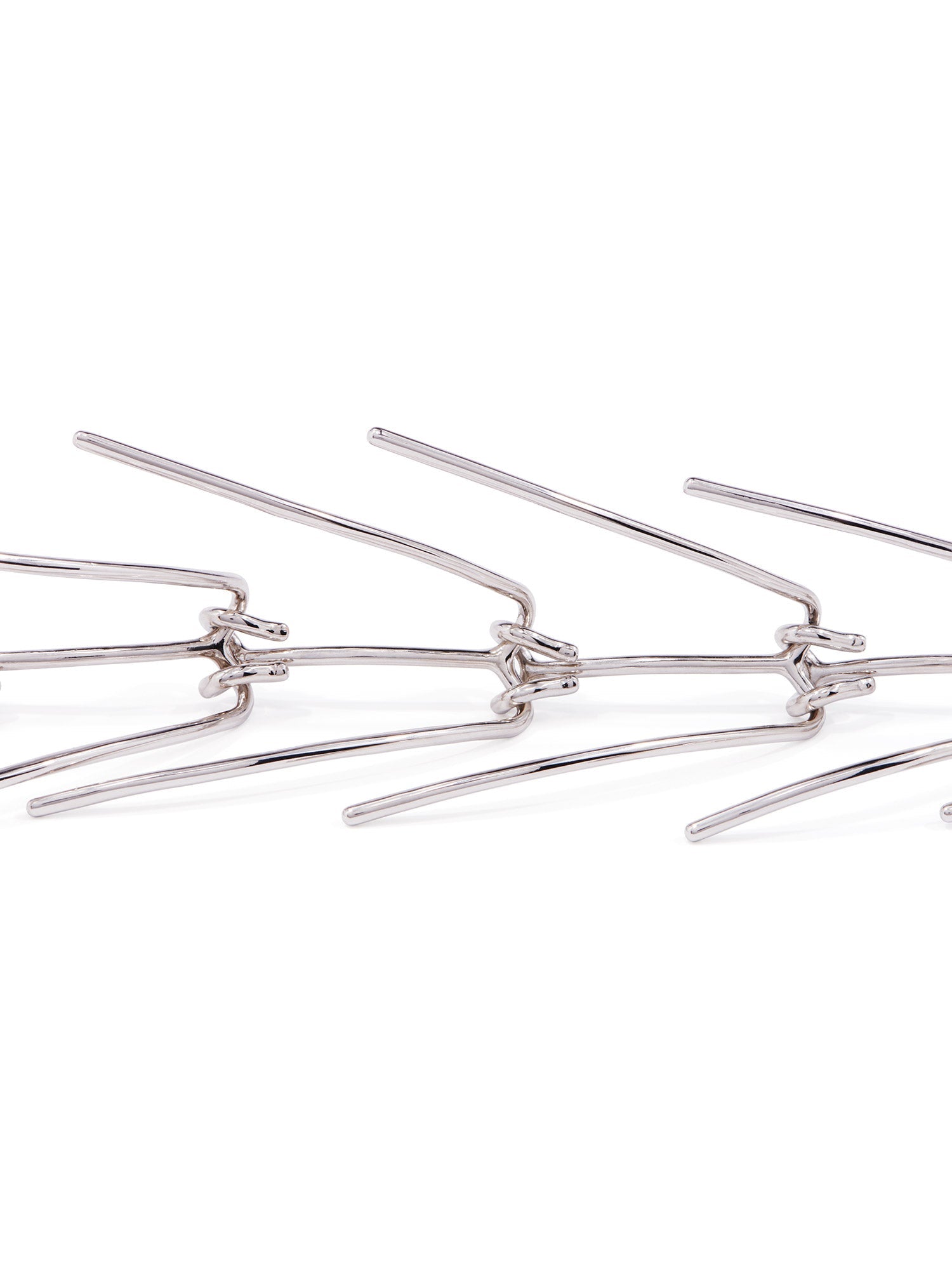 Grand collier à pointes articulées - Palladium