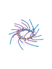 Grand bracelet à pointes articulées - Rainbow