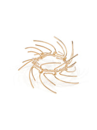 Grand bracelet à pointes articulées - Or