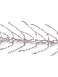 Grand bracelet à pointes articulées - Palladium