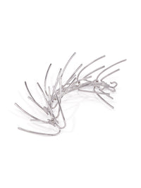 Grand bracelet à pointes articulées - Palladium