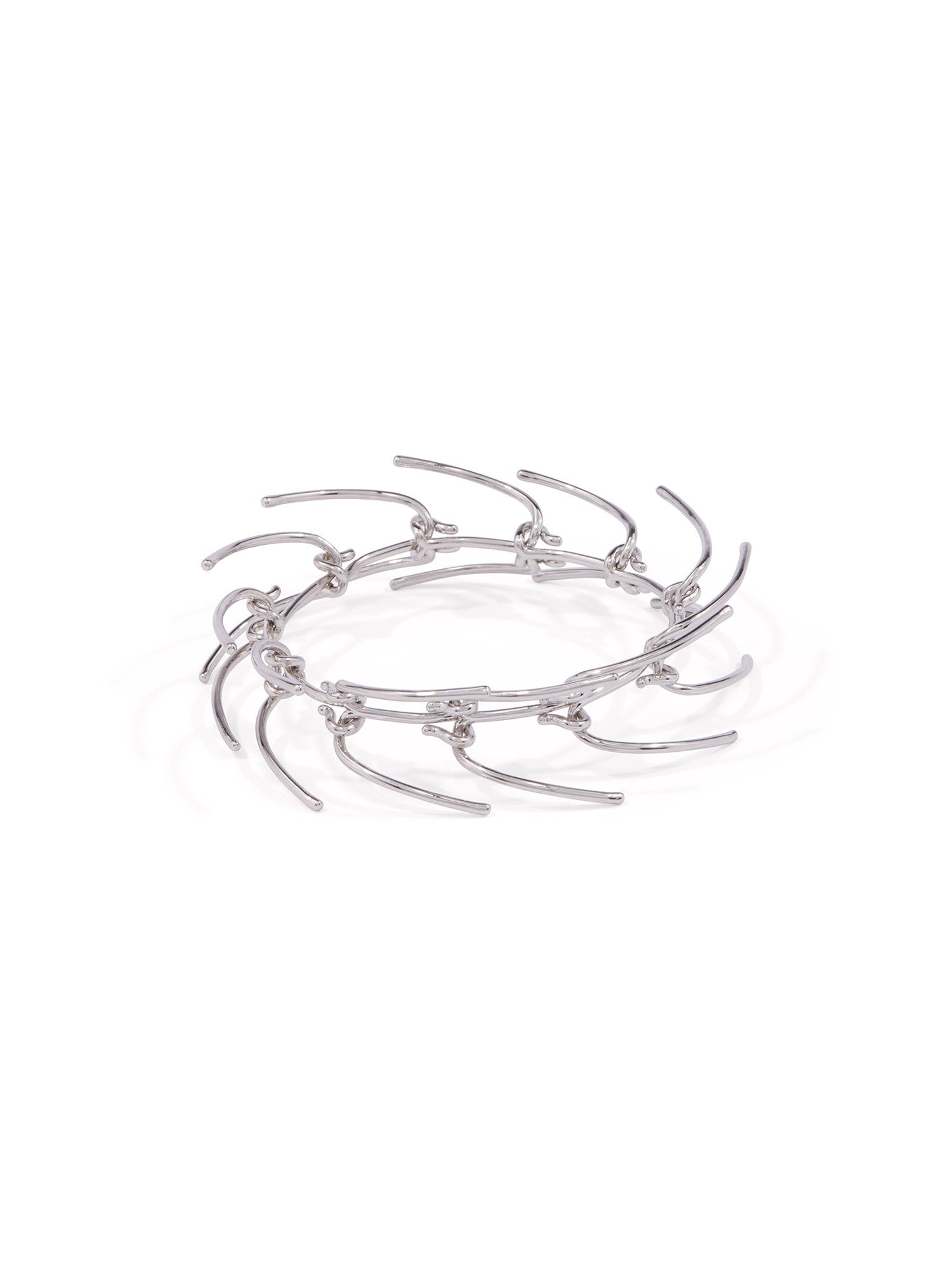Bracelet à pointes articulées - Palladium