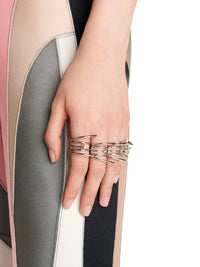 Bague à pointes articulées - Palladium
