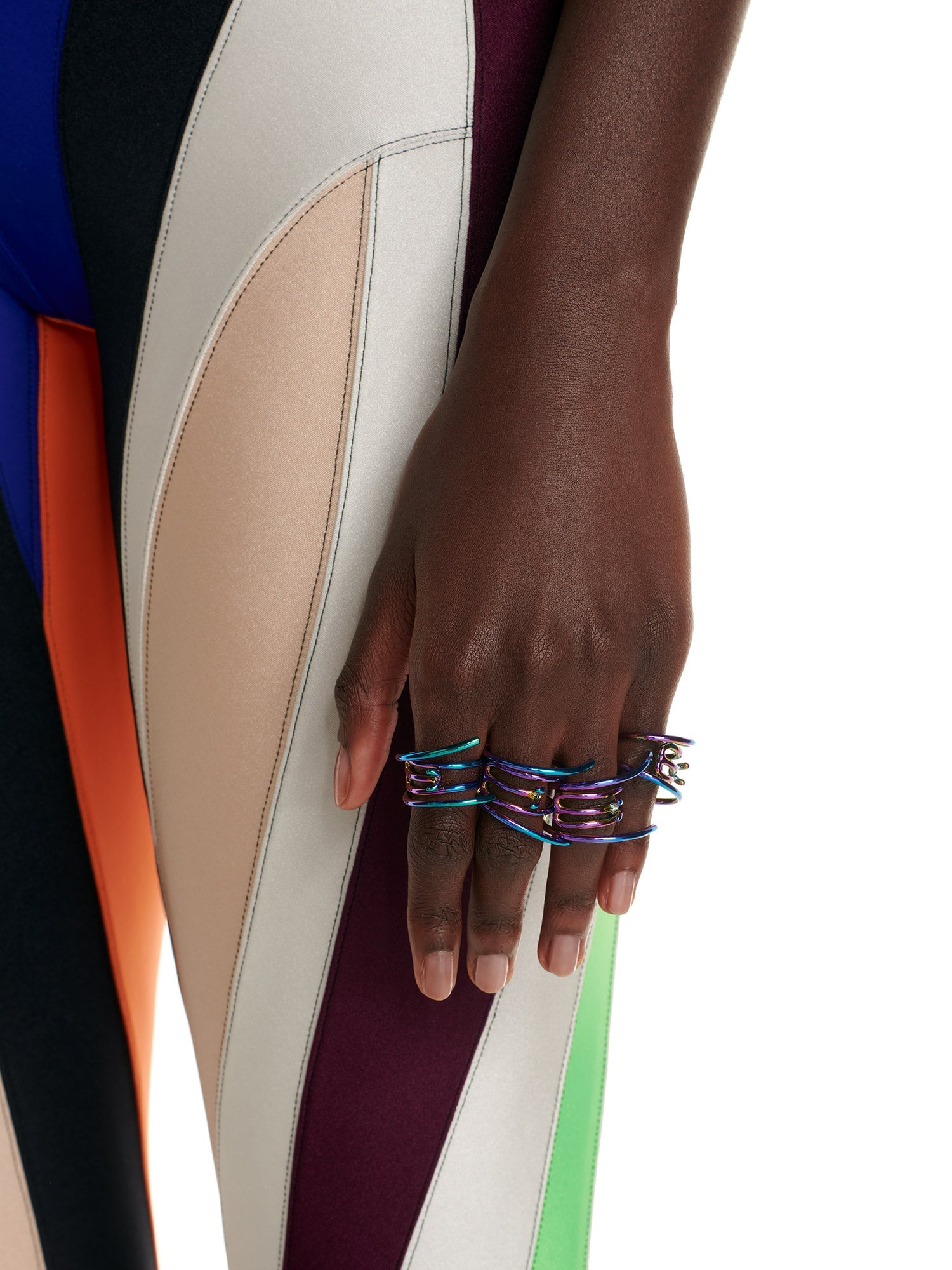 Bague à pointes articulées - Rainbow