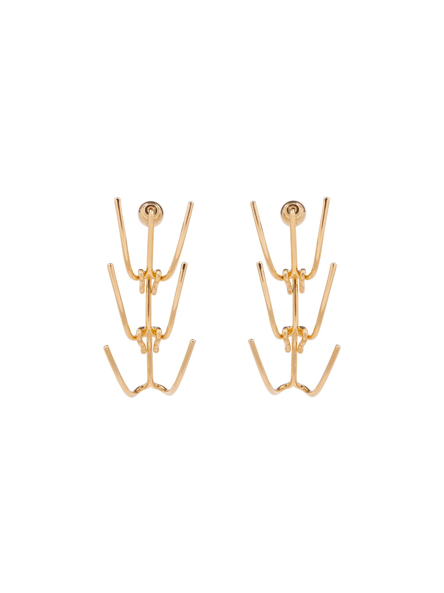 Boucles d'oreilles épi articulé - Or