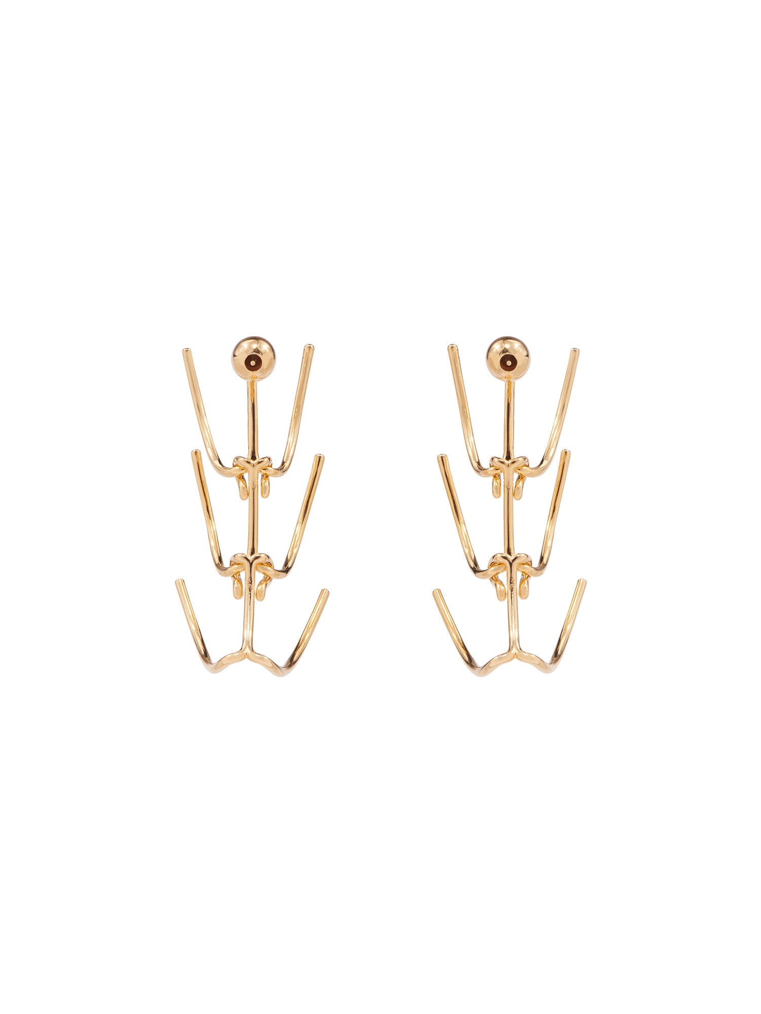 Boucles d'oreilles épi articulé - Or