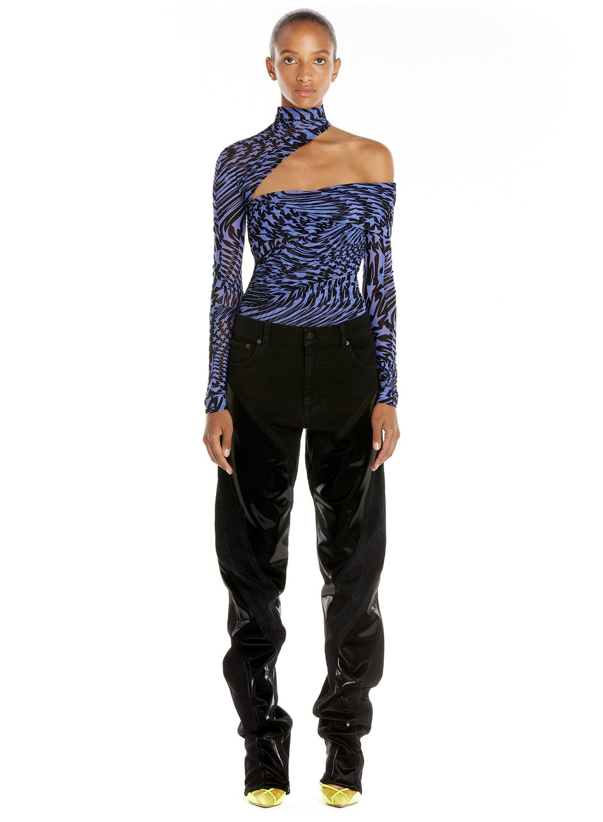 Body maille transparente étoilée - Noir & Blue