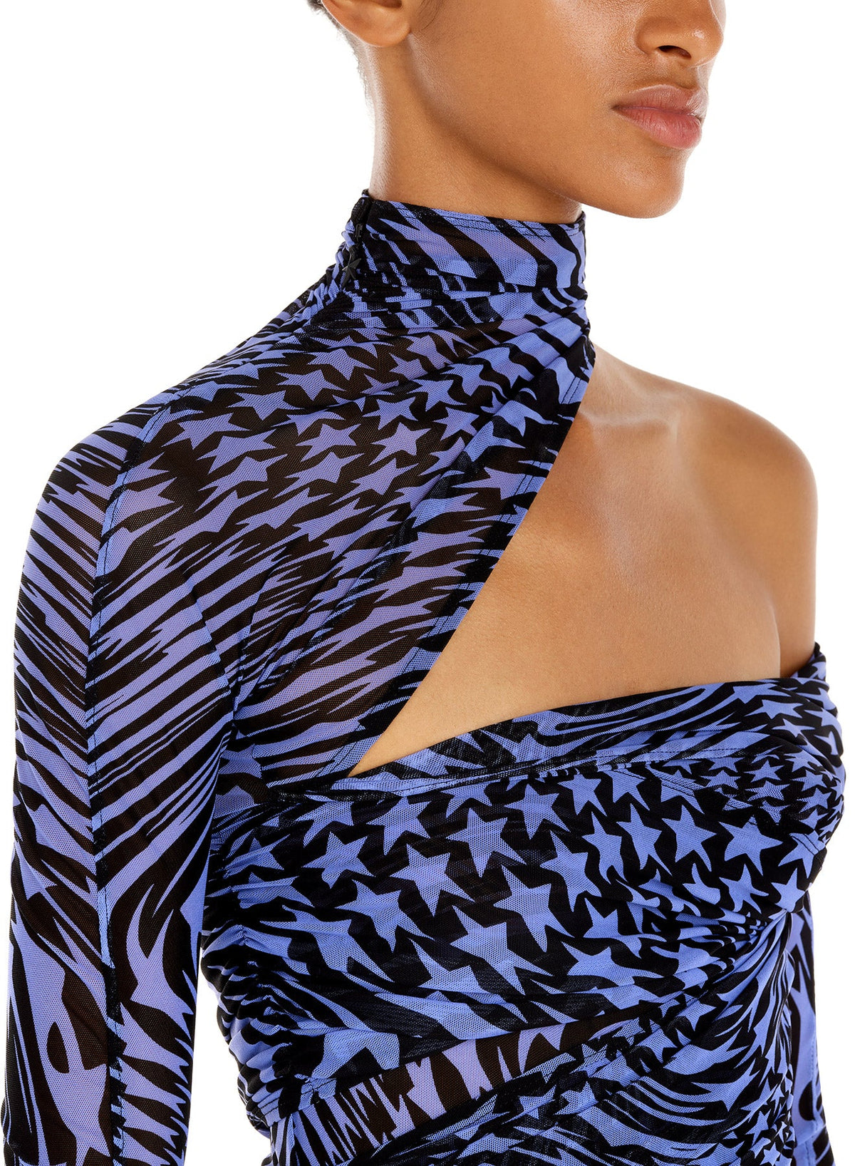 Body maille transparente étoilée - Noir & Blue
