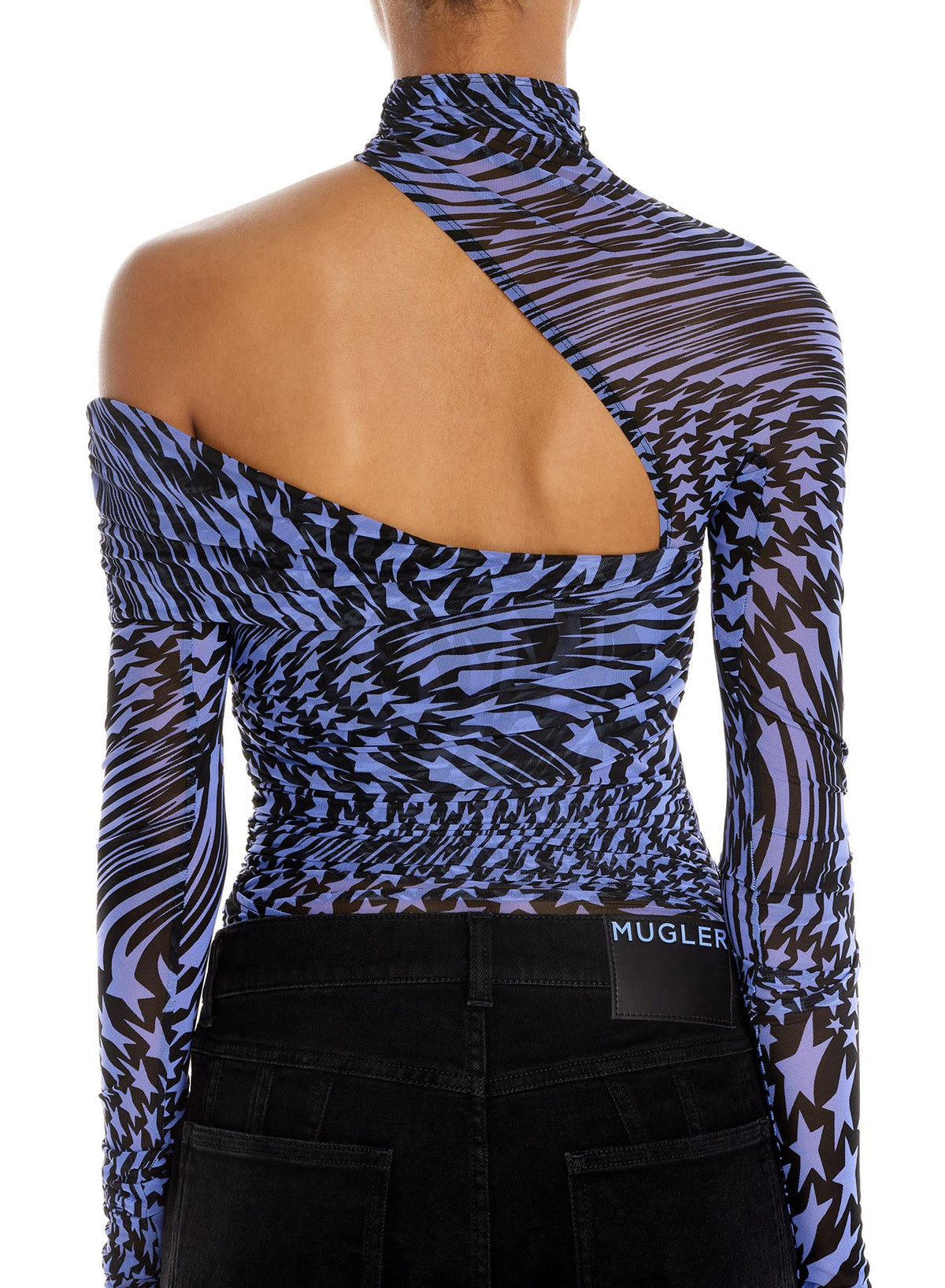 Body maille transparente étoilée - Noir & Blue