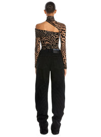 Body maille transparente étoilée - Noir & Nude