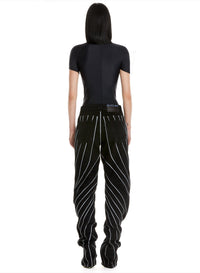 Maillot asymétrique en eco sport lycra - Noir