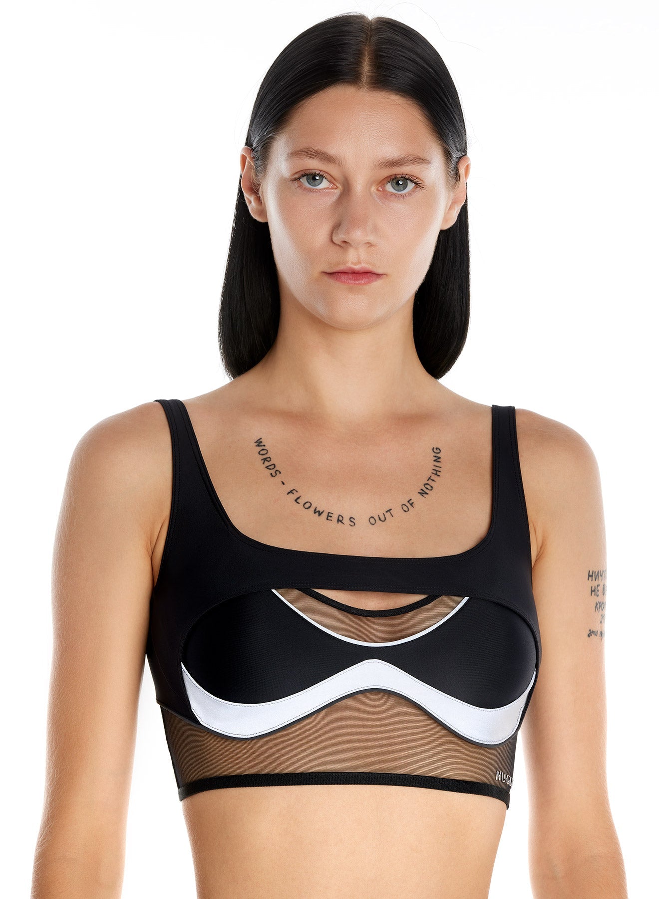 Brassière de sport bi-couleur - Noir & Silver