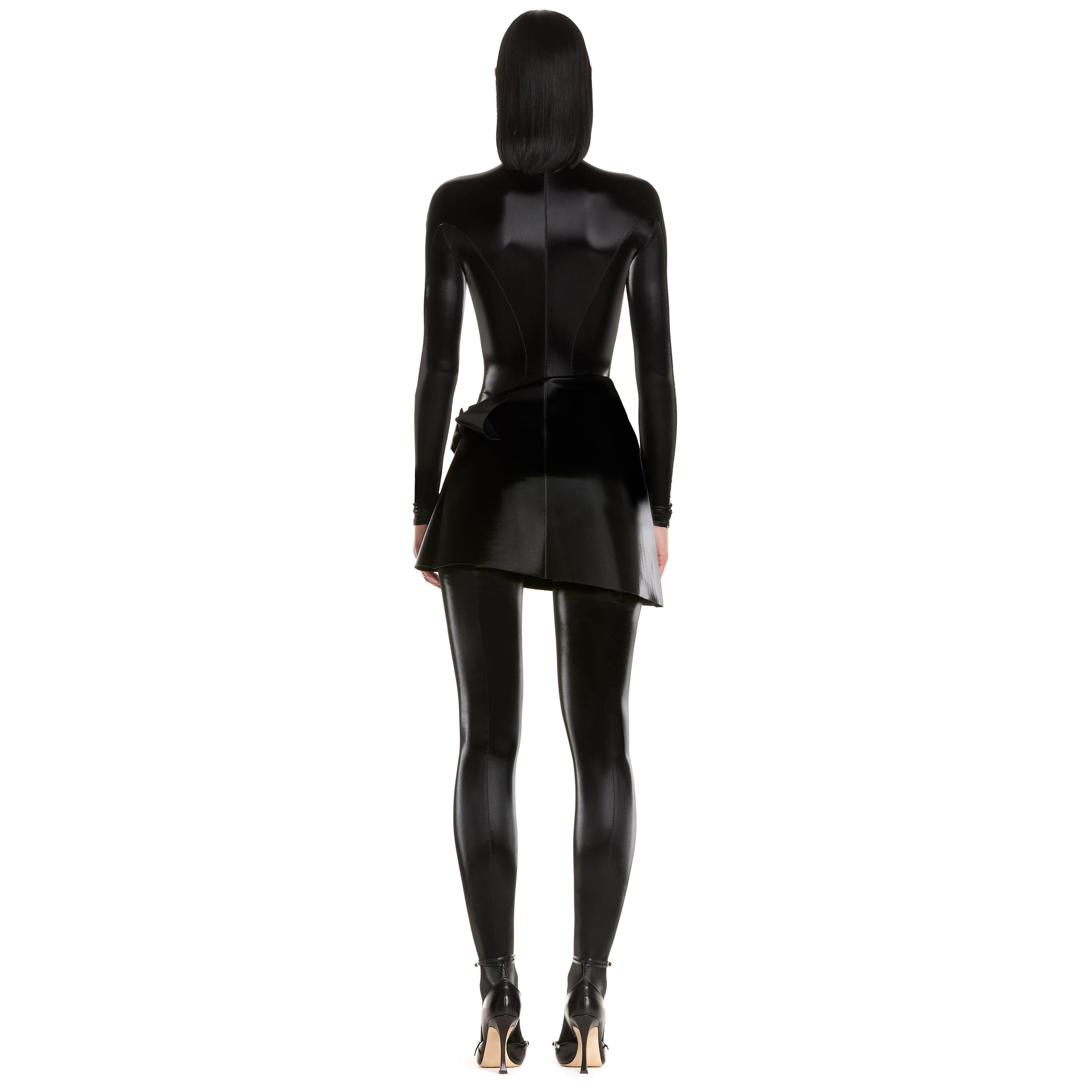 Mini jupe en jersey technique - Noir