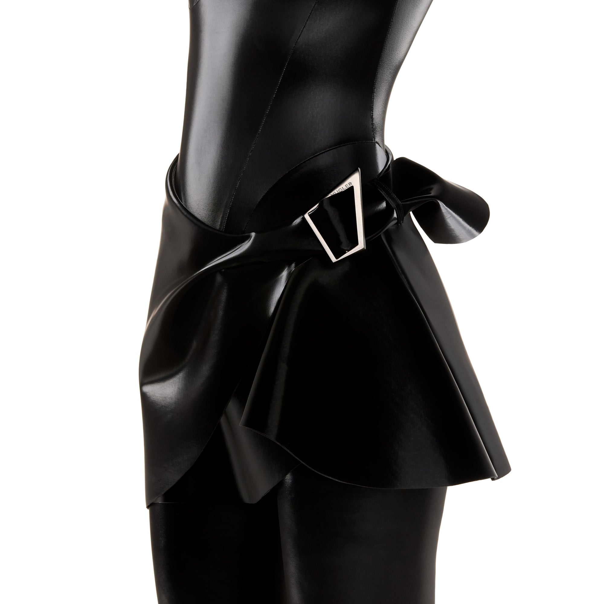 Mini jupe en jersey technique - Noir