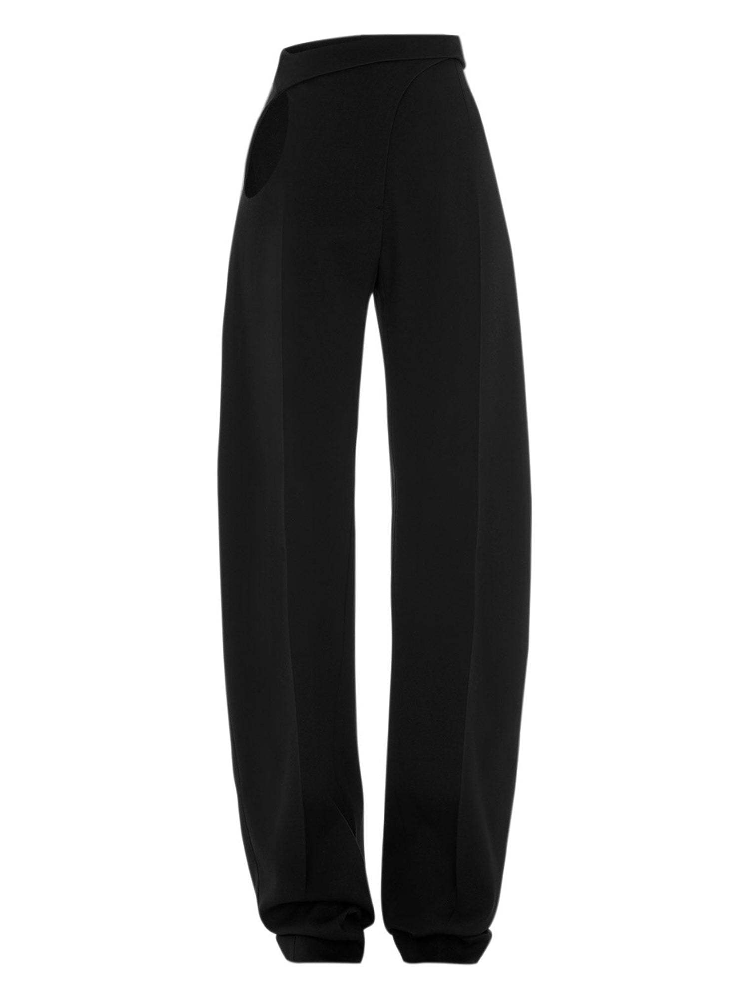 Pantalon en laine à découpes - Noir