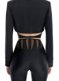 Pantalon corset cintré coupe laser - Noir