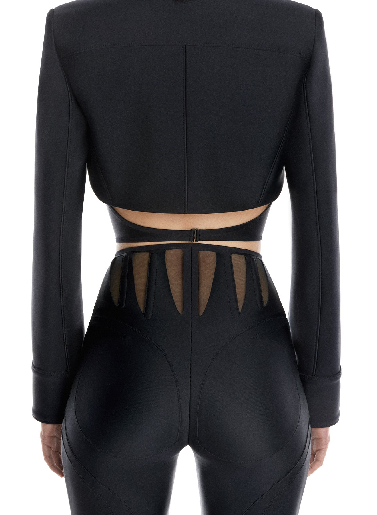 Pantalon corset cintré coupe laser - Noir