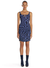 Robe maille imprimé étoiles - Noir & Blue