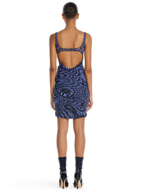 Robe maille imprimé étoiles - Noir & Blue