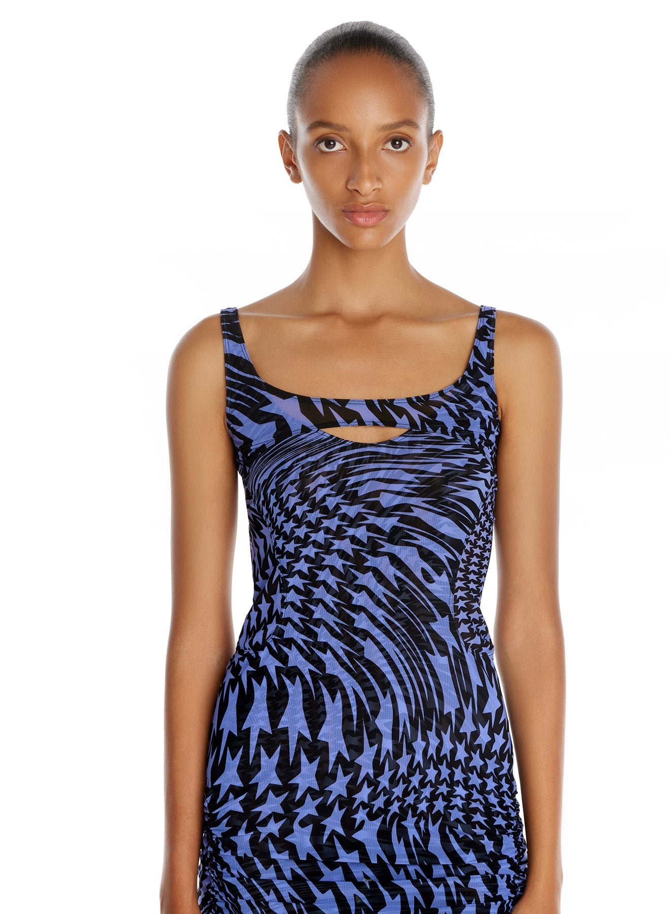 Robe maille imprimé étoiles - Noir & Blue