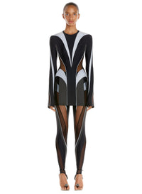 Mini robe moulante - Noir & Silver