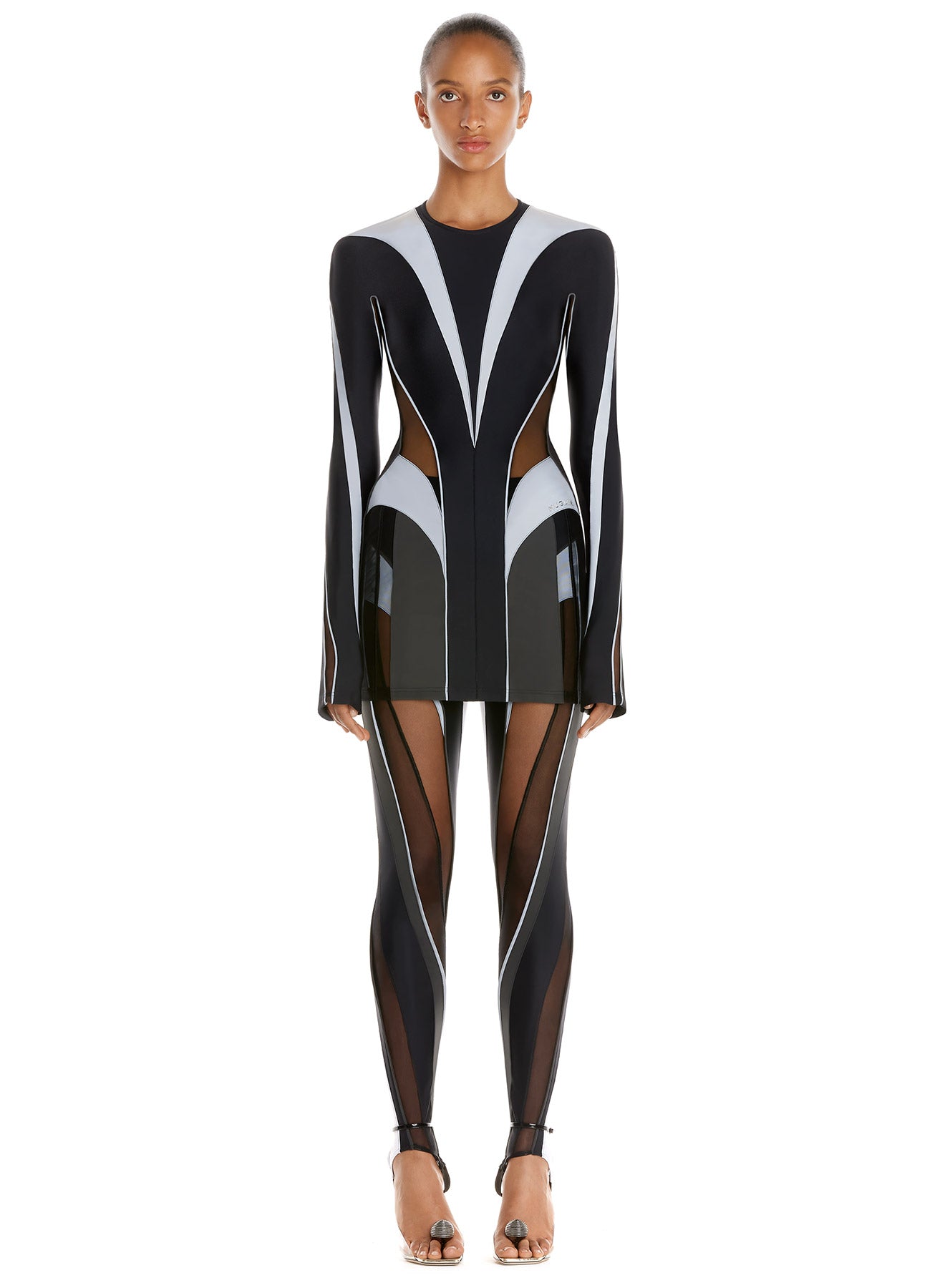 Mini robe moulante - Noir & Silver