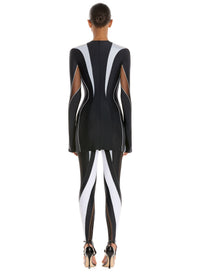 Mini robe moulante - Noir & Silver