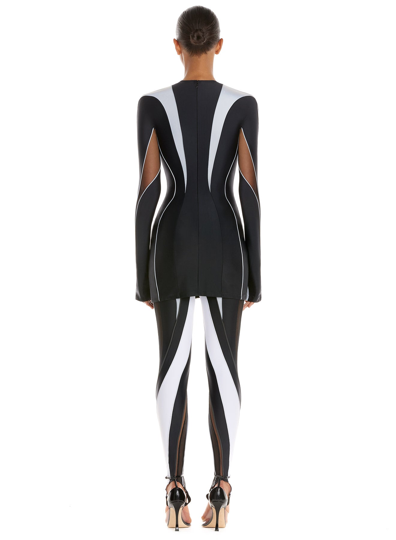 Mini robe moulante - Noir & Silver