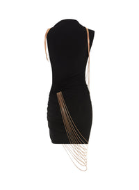 Robe asymétrique bijoux  - Noir